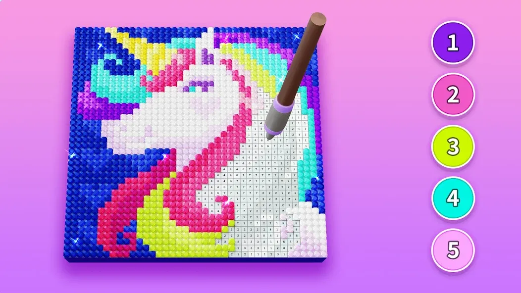 Diamond Painting by Number (Даймонд пейнтинг по номерам) [МОД: Много денег, Монет и Все открыто] Screenshot 4