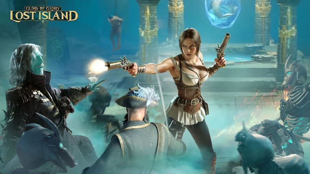 Guns of Glory: Lost Island (Ганз оф Глори) [МОД: Много денег, Монет и Все открыто] Screenshot 2