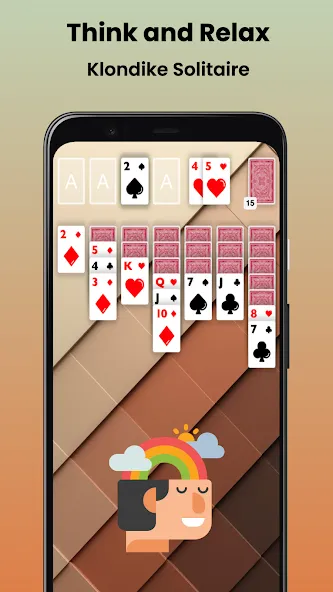 Klondike Solitaire Offline [МОД: Все открыто, Дополнительные деньги и Меню MOD] Screenshot 1