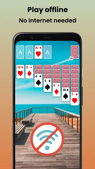 Klondike Solitaire Offline [МОД: Все открыто, Дополнительные деньги и Меню MOD] Screenshot 2