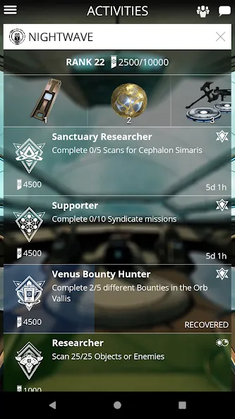 Warframe Companion (Уорфрейм Компаньон) [МОД: Бесконечные деньги, Монеты и Мега MOD] Screenshot 2
