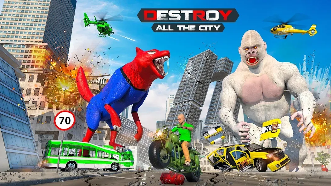 Giant Gorilla Bigfoot Monster (Энгри Горилла) [МОД: Много денег, Монет и Все открыто] Screenshot 1