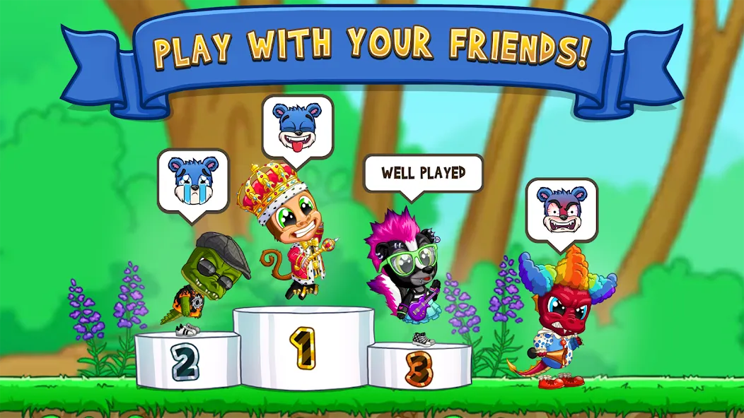 Fun Run 3 - Multiplayer Games (Фан Ран 3) [МОД: Меню, Бесконечные монеты и Открытые уровни] Screenshot 2