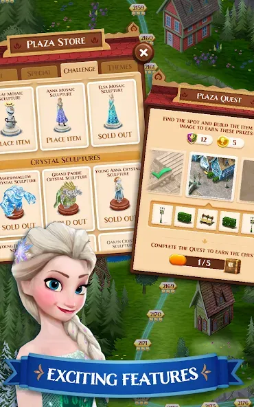 Disney Frozen Free Fall Games [МОД: Много монет, Открытые уровни и Мега MOD] Screenshot 2