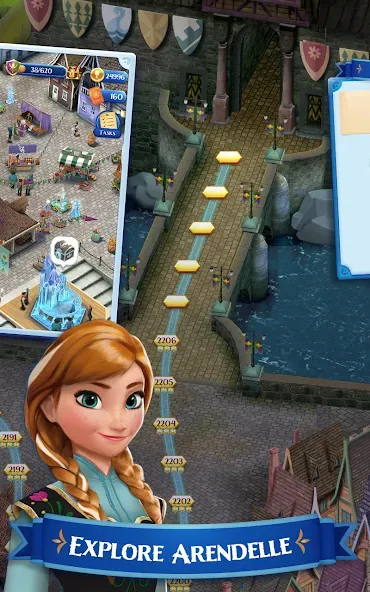 Disney Frozen Free Fall Games [МОД: Много монет, Открытые уровни и Мега MOD] Screenshot 4