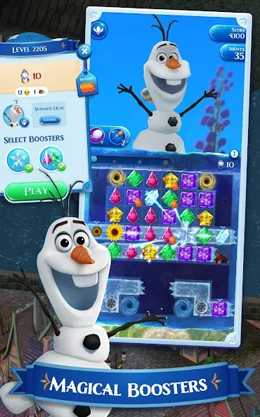Disney Frozen Free Fall Games [МОД: Много монет, Открытые уровни и Мега MOD] Screenshot 5