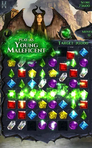 Disney Maleficent Free Fall [МОД: Бесконечные деньги, Монеты и Мега MOD] Screenshot 1
