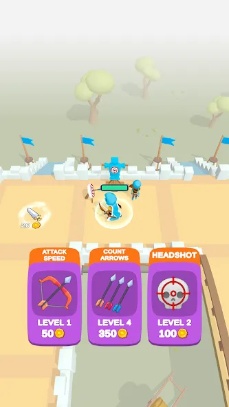 Wild Archer: Castle Defense (Ланд Инвейдер) [МОД: Много монет, Открытые уровни и Мега MOD] Screenshot 3