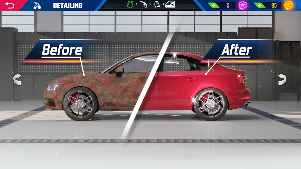 Car Detailing Simulator 2023 [МОД: Деньги, Монеты и Меню MOD] Screenshot 2