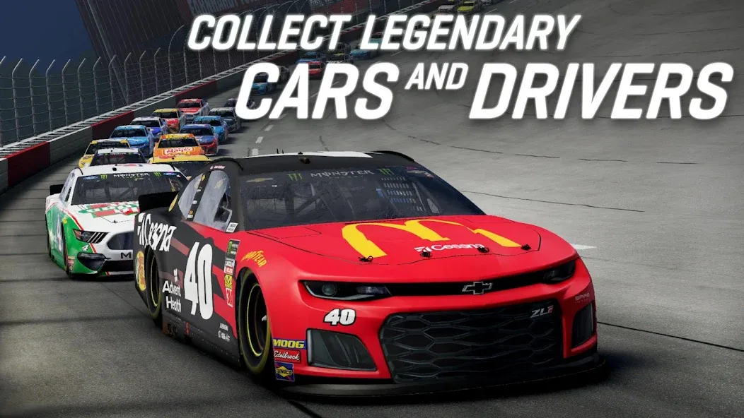NASCAR Heat Mobile (НАСКАР Хит Мобилай) [МОД: Меню, Бесконечные монеты и Открытые уровни] Screenshot 3