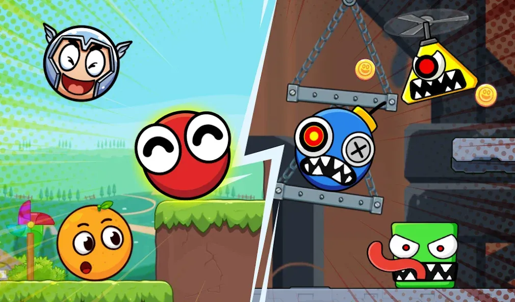 Bounce Ball 6: Roller Ball 6 (Боунс Болл 6) [МОД: Меню, Бесконечные монеты и Открытые уровни] Screenshot 1