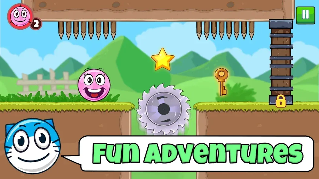 Red Ball Roller (Ред Болл Роллер) [МОД: Бесконечные деньги, Монеты и Мега MOD] Screenshot 1