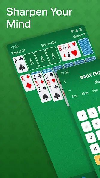 Solitaire - Classic Card Game (Солитер) [МОД: Деньги, Монеты и Меню MOD] Screenshot 2