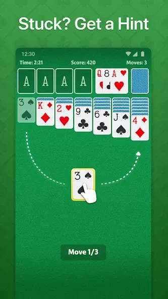 Solitaire - Classic Card Game (Солитер) [МОД: Деньги, Монеты и Меню MOD] Screenshot 4