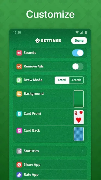 Solitaire - Classic Card Game (Солитер) [МОД: Деньги, Монеты и Меню MOD] Screenshot 5
