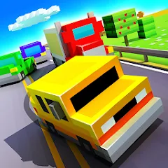 Скачать Blocky Highway: Traffic Racing (Блоки Хайвей) [МОД: Много монет, Открытые уровни и Мега MOD] | Взлом Blocky Highway: Traffic Racing на Андроид