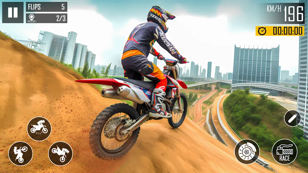 Ultimate Bike Stunt: Bike Game (Ультимейт Байк Стант) [МОД: Много монет, Открытые уровни и Мега MOD] Screenshot 2