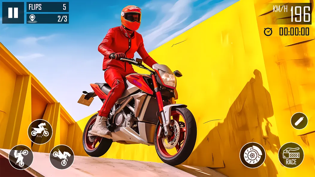 Ultimate Bike Stunt: Bike Game (Ультимейт Байк Стант) [МОД: Много монет, Открытые уровни и Мега MOD] Screenshot 3