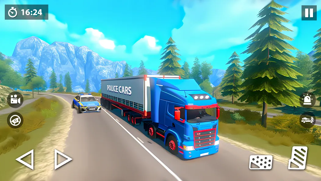 US Police Car Transporter Game (Полицейский транспорт игры) [МОД: Все открыто, Дополнительные деньги и Меню MOD] Screenshot 4