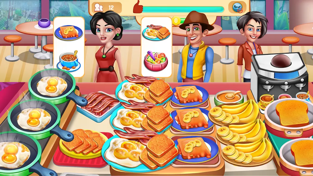 Cooking Food: Time Management [МОД: Все открыто, Дополнительные деньги и Меню MOD] Screenshot 3
