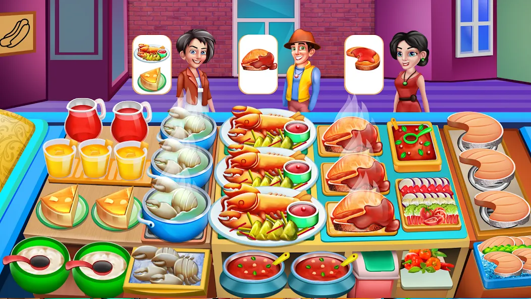 Cooking Food: Time Management [МОД: Все открыто, Дополнительные деньги и Меню MOD] Screenshot 4