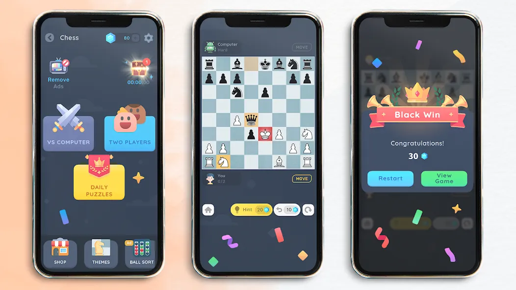 Chess: Classic Board Game [МОД: Меню, Бесконечные монеты и Открытые уровни] Screenshot 1