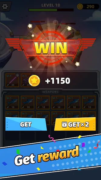 Merge Weapons：Air Island TD [МОД: Все открыто, Дополнительные деньги и Меню MOD] Screenshot 5
