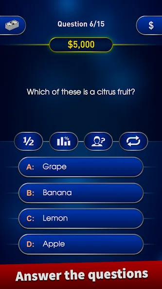 Millionaire 2024 Trivia Quiz [МОД: Много денег, Монет и Все открыто] Screenshot 1