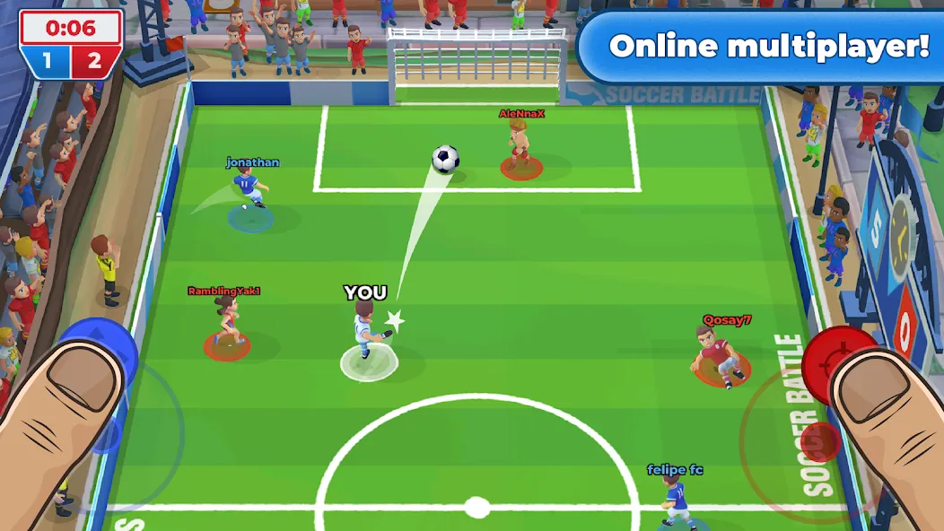 Soccer Battle -  PvP Football [МОД: Деньги, Монеты и Меню MOD] Screenshot 1