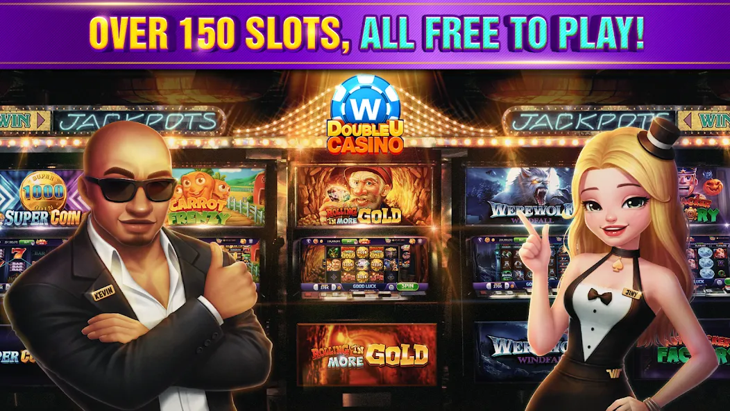 DoubleU Casino™ - Vegas Slots (ДаблЮ Казино) [МОД: Меню, Бесконечные монеты и Открытые уровни] Screenshot 5