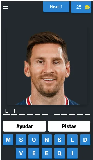 Guess Soccer Player Quiz [МОД: Меню, Бесконечные монеты и Открытые уровни] Screenshot 1