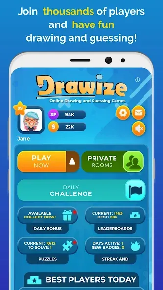 Drawize - Draw and Guess (Дравизе) [МОД: Много монет, Открытые уровни и Мега MOD] Screenshot 1