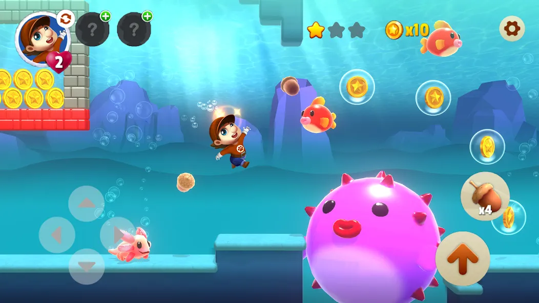 Super Run Adventure: Go Jungle (Супер Ран Ворлд) [МОД: Меню, Бесконечные монеты и Открытые уровни] Screenshot 1