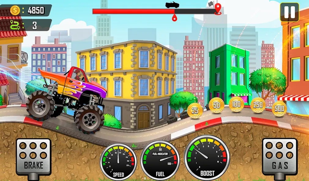 Racing the Hill [МОД: Меню, Бесконечные монеты и Открытые уровни] Screenshot 5