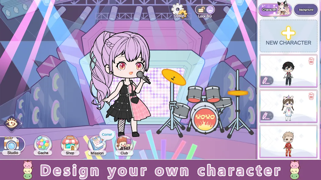 YOYO Doll Anime Dress Up Game (ЙОЙО) [МОД: Все открыто, Дополнительные деньги и Меню MOD] Screenshot 1