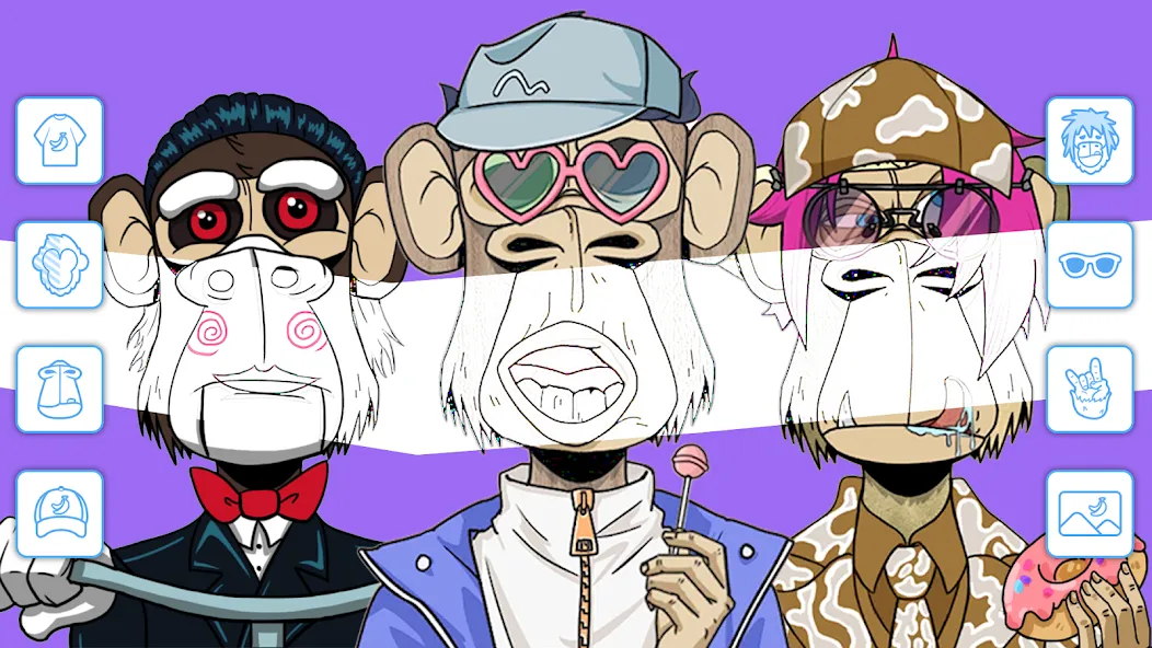 Bored Ape Creator - NFT Art (Боред Эйп Криэйтор) [МОД: Бесконечные деньги, Монеты и Мега MOD] Screenshot 3