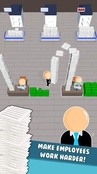 Office Fever (Офисная лихорадка) [МОД: Меню, Бесконечные монеты и Открытые уровни] Screenshot 1