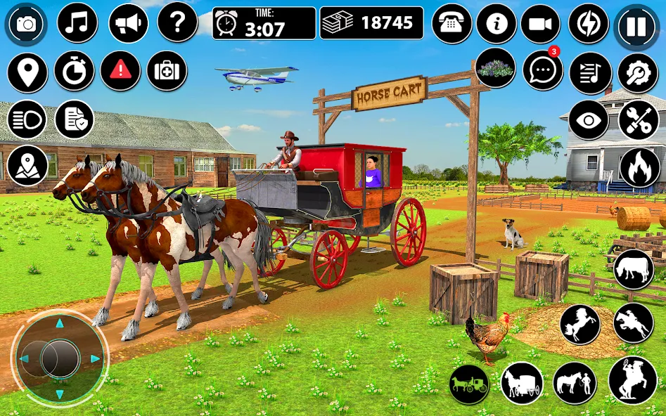 Horse Cart Taxi Transport Game [МОД: Меню, Бесконечные монеты и Открытые уровни] Screenshot 4