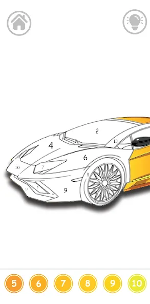 Cars Color By Number (Цветные машины по номерам) [МОД: Много денег, Монет и Все открыто] Screenshot 2