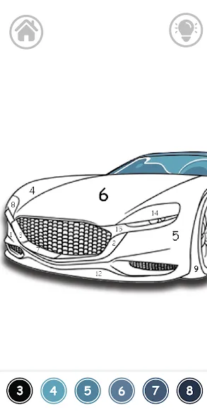 Cars Color By Number (Цветные машины по номерам) [МОД: Много денег, Монет и Все открыто] Screenshot 4