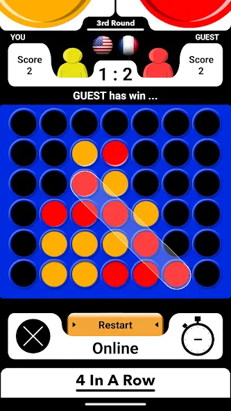 4 In A Row Board Game [МОД: Много монет, Открытые уровни и Мега MOD] Screenshot 1