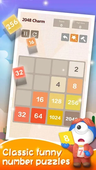 Number Charm: Slide Puzzle (Две тысячи сорок восемь) [МОД: Много монет, Открытые уровни и Мега MOD] Screenshot 4
