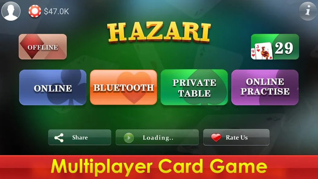 Hazari - 1000 Points Card Game (Хазари) [МОД: Много денег, Монет и Все открыто] Screenshot 2
