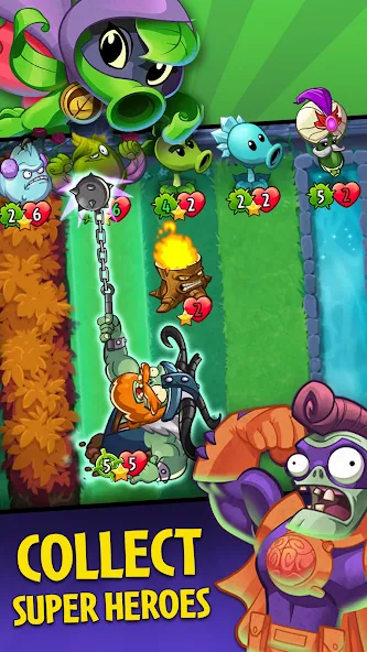 Plants vs. Zombies™ Heroes [МОД: Много монет, Открытые уровни и Мега MOD] Screenshot 1