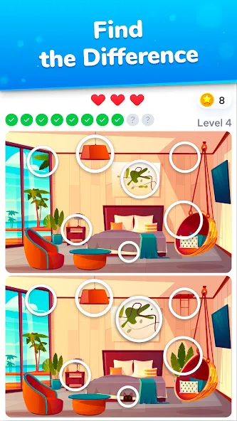 Differences - find & spot them [МОД: Все открыто, Дополнительные деньги и Меню MOD] Screenshot 1
