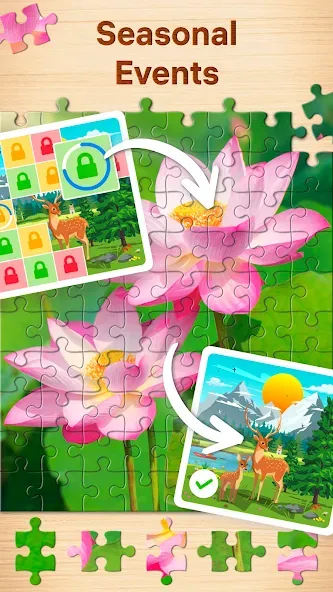 Jigsaw Puzzles - Puzzle Games [МОД: Много монет, Открытые уровни и Мега MOD] Screenshot 4