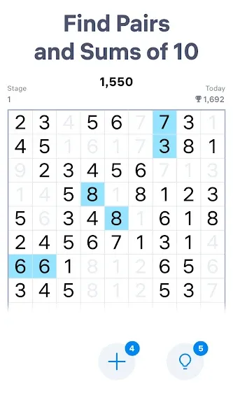 Number Match - Number Games [МОД: Деньги, Монеты и Меню MOD] Screenshot 1
