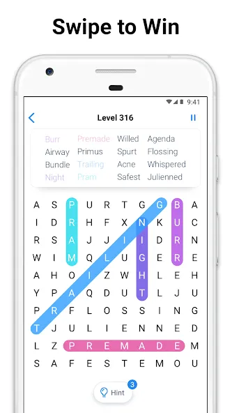 Word Search - crossword puzzle (Уорд Срч) [МОД: Все открыто, Дополнительные деньги и Меню MOD] Screenshot 3