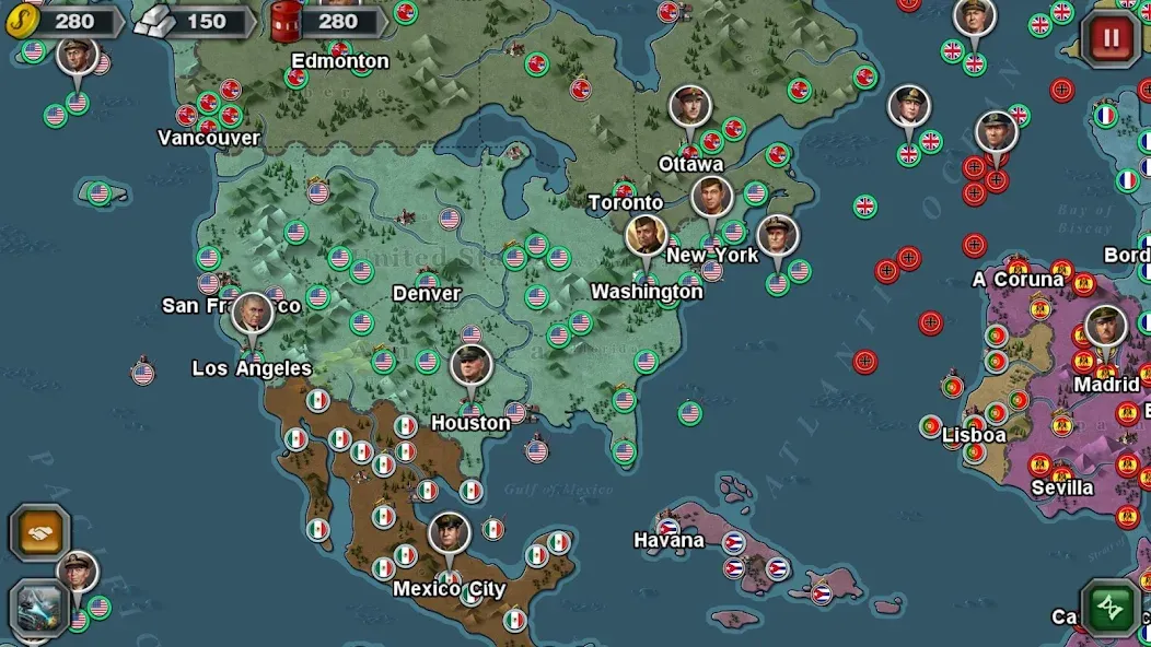 World Conqueror 3-WW2 Strategy (Ворлд Конкерор 3) [МОД: Много монет, Открытые уровни и Мега MOD] Screenshot 2