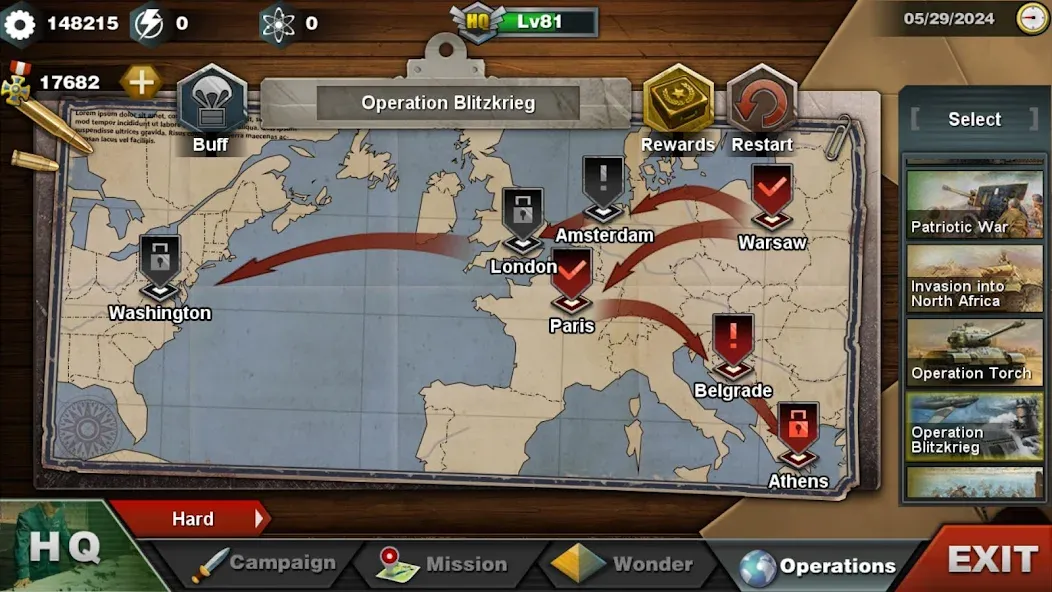 World Conqueror 3-WW2 Strategy (Ворлд Конкерор 3) [МОД: Много монет, Открытые уровни и Мега MOD] Screenshot 4